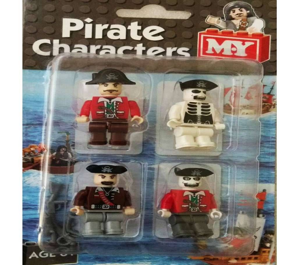 MY 4 Piece Pirate Character Building Block Bricks