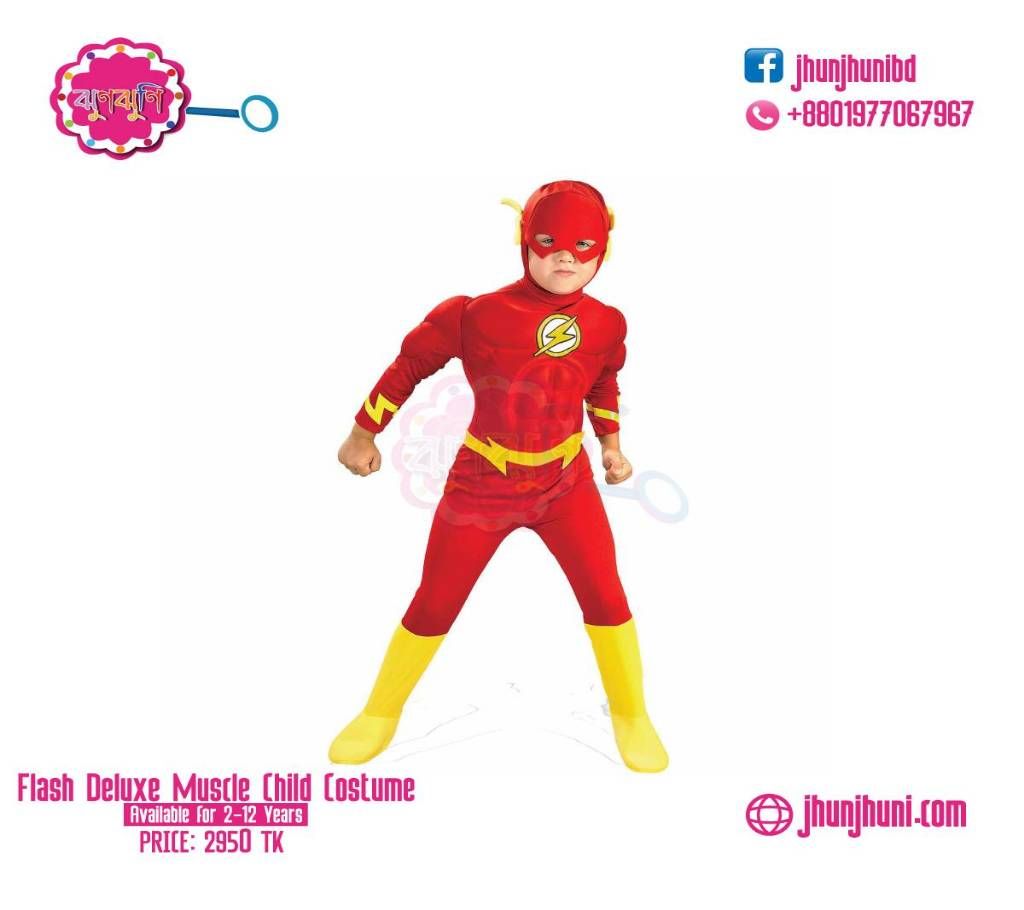 Flash Deluxe Muscle Child Costume