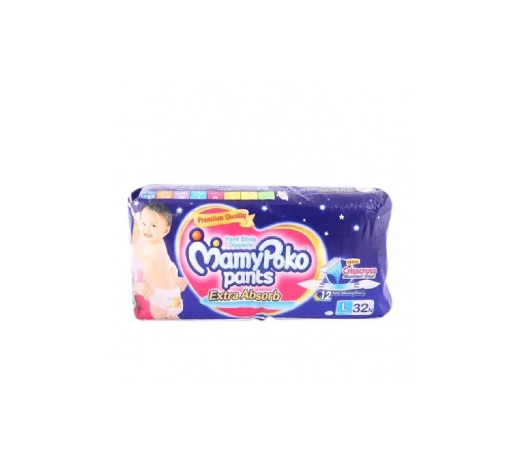 MamyPoko Diaper Pant (L) 9-14kg 32Pcs - India