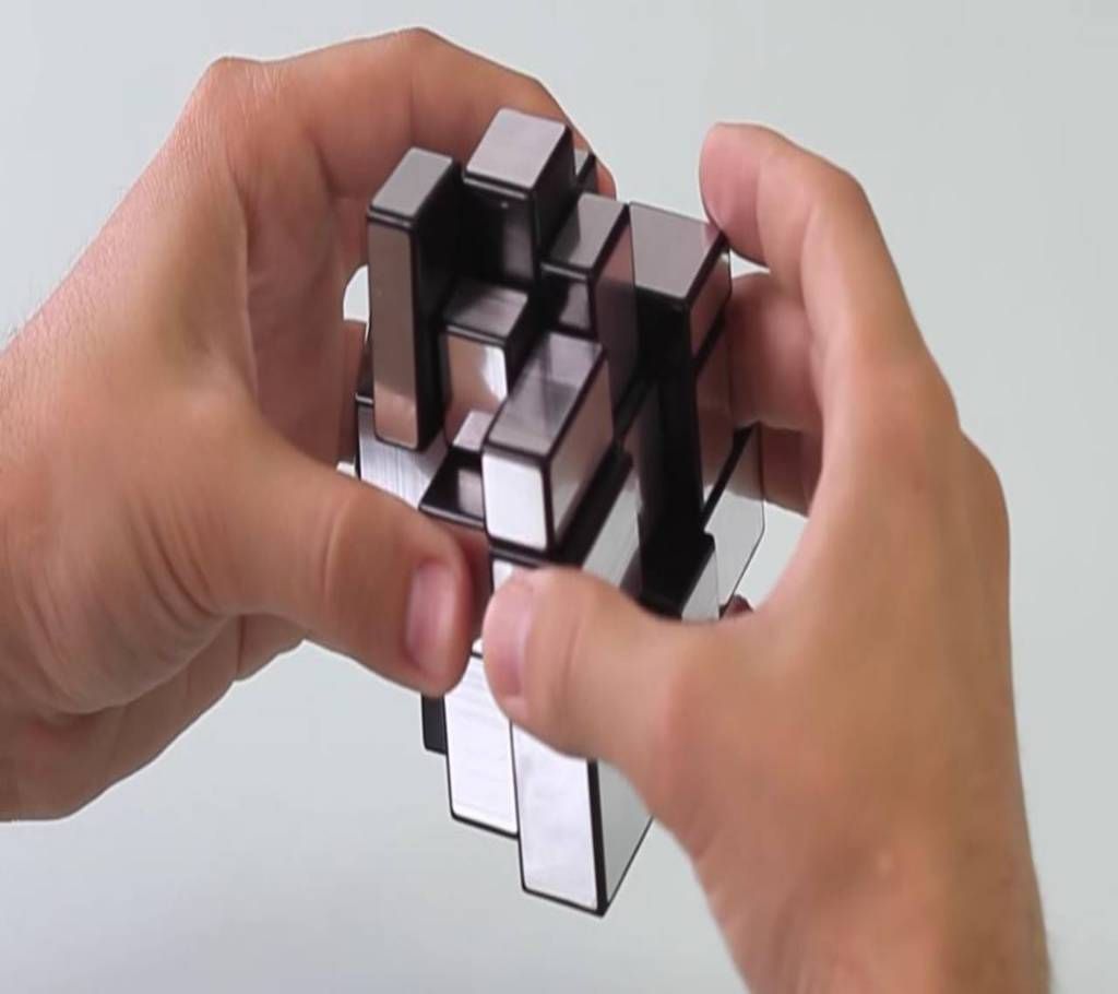 Mirror Block Rubik's Cube - Silver and Black