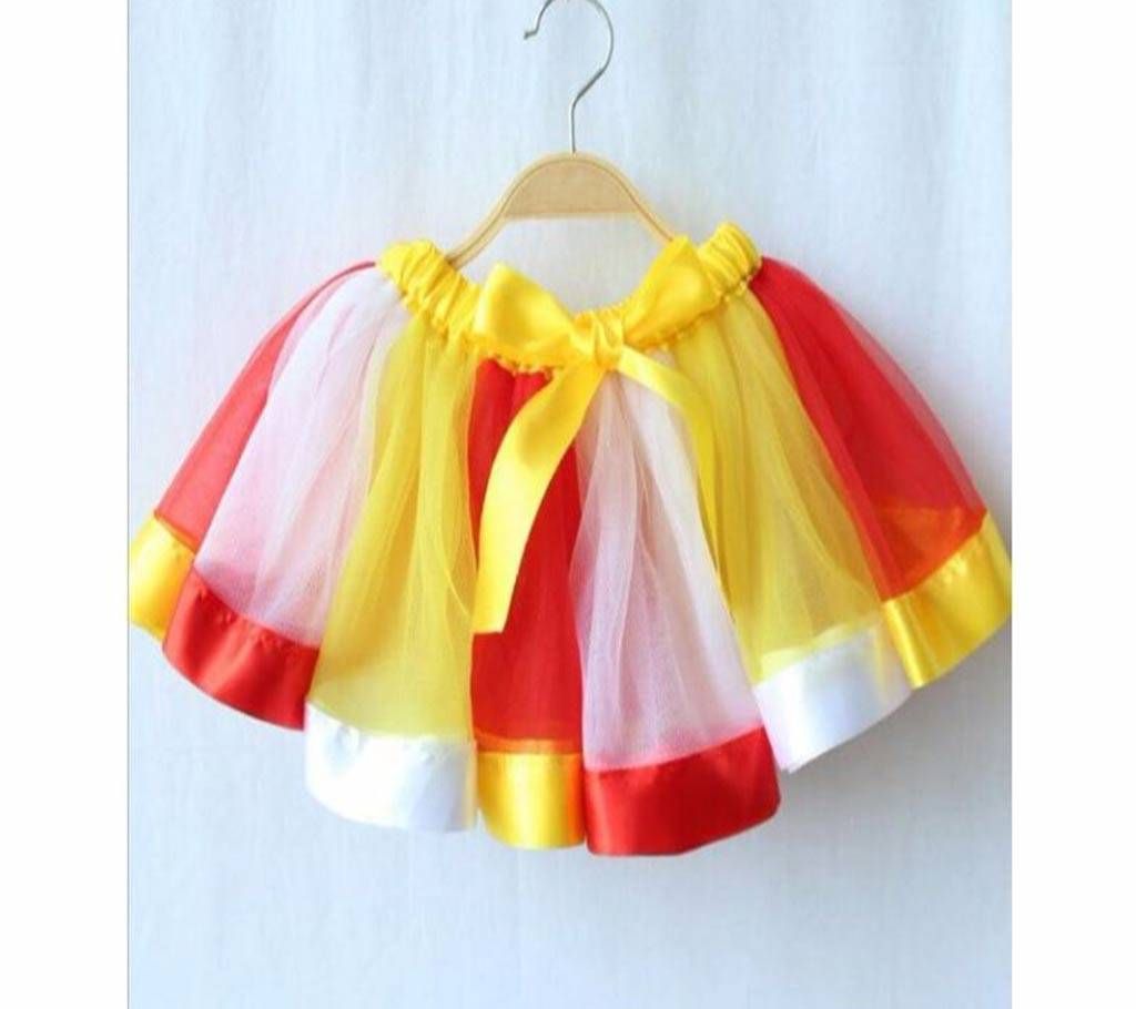 Rainbow mix Colour Girls Tutu Short Sweet Skirt For (3-5 years)