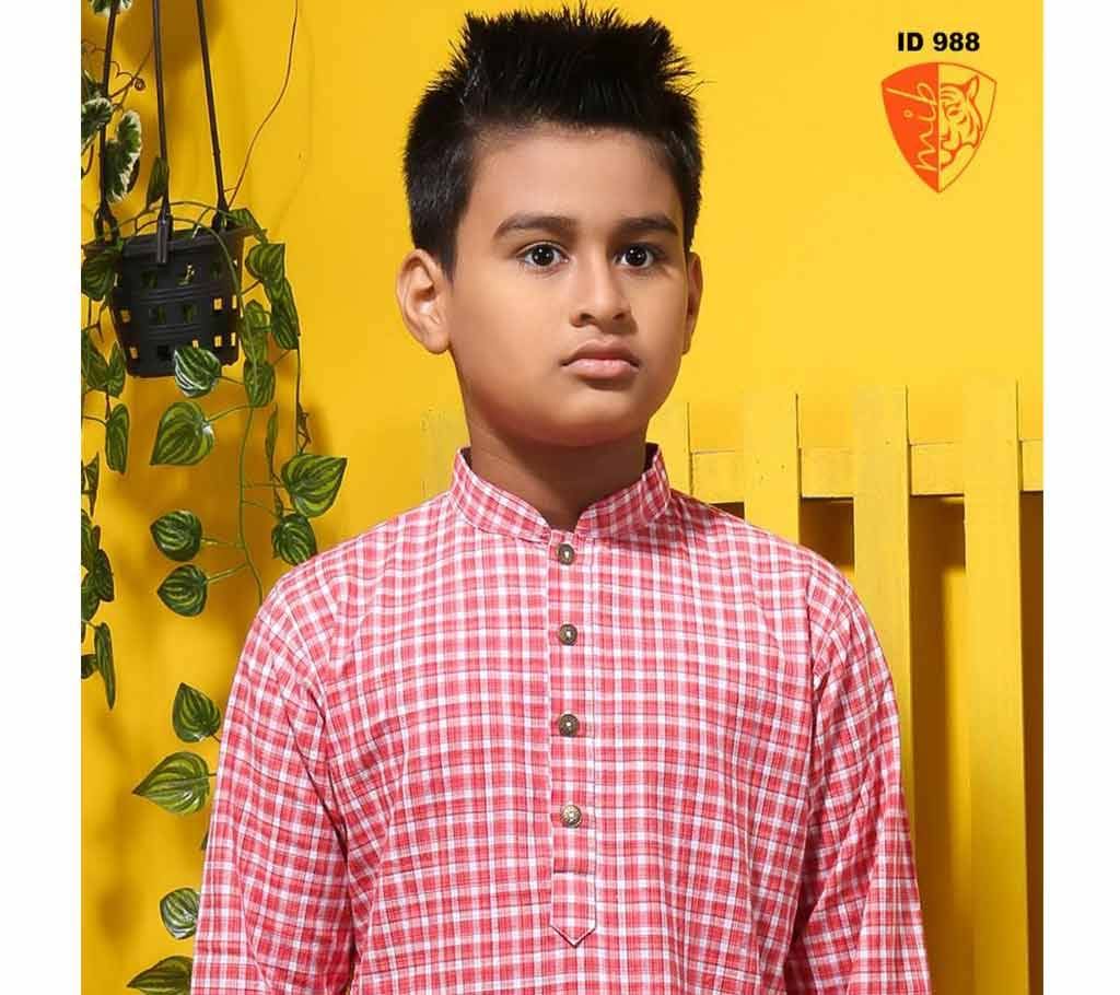 semi long cotton punjabi for kids 