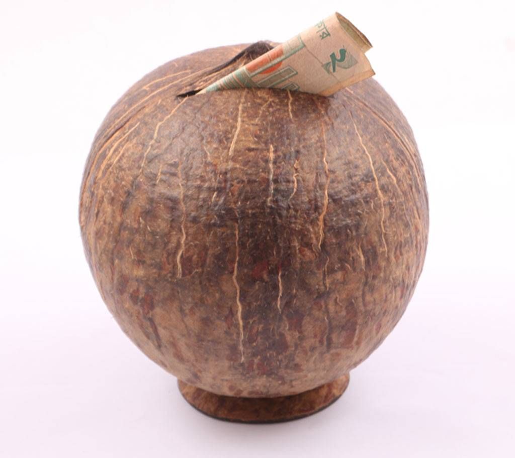 Handmade Coconut Shell Coin Bank