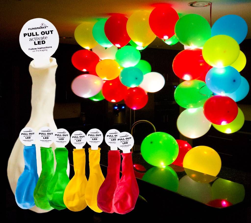 5pcs Colorful Flash Illuminated LED Balloon