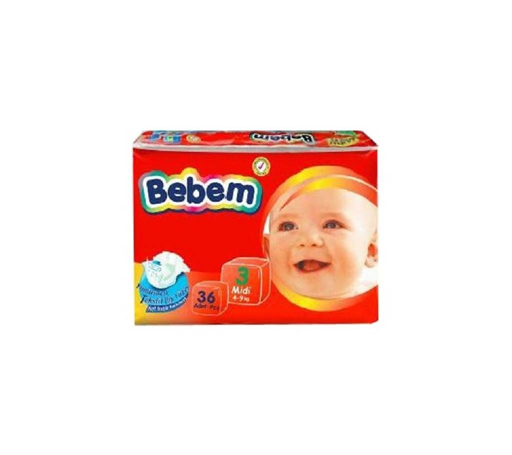 Bebem Diaper (M)(4 - 9kg) 36Pcs Turkey
