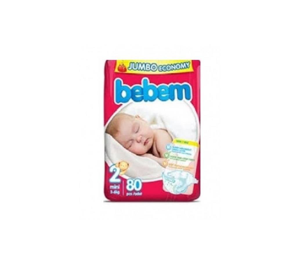 Bebem Diaper (S) (3 - 6kg) 80Pcs Turkey