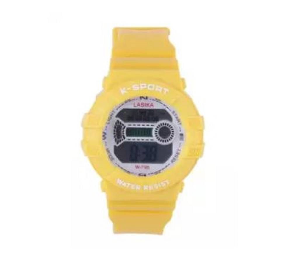 Yellow Digital Watch For Kids