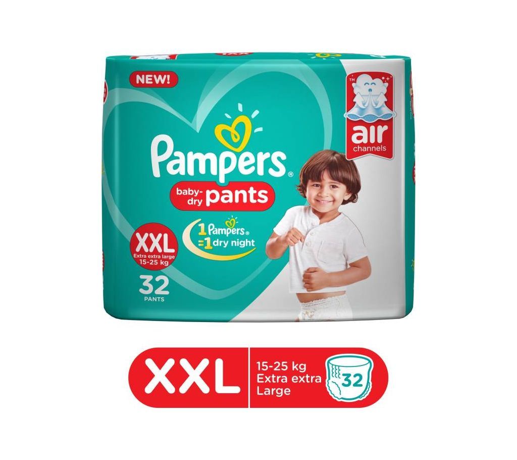 Pampers Baby Dry Pant - XXL (15-25 kg) - 32 India