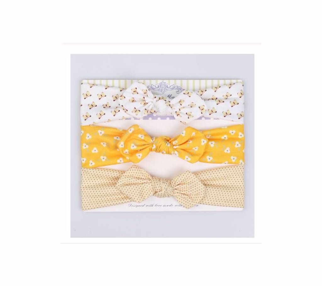 3pcs Baby Girl Newborn Nylon Elastic Hair Band