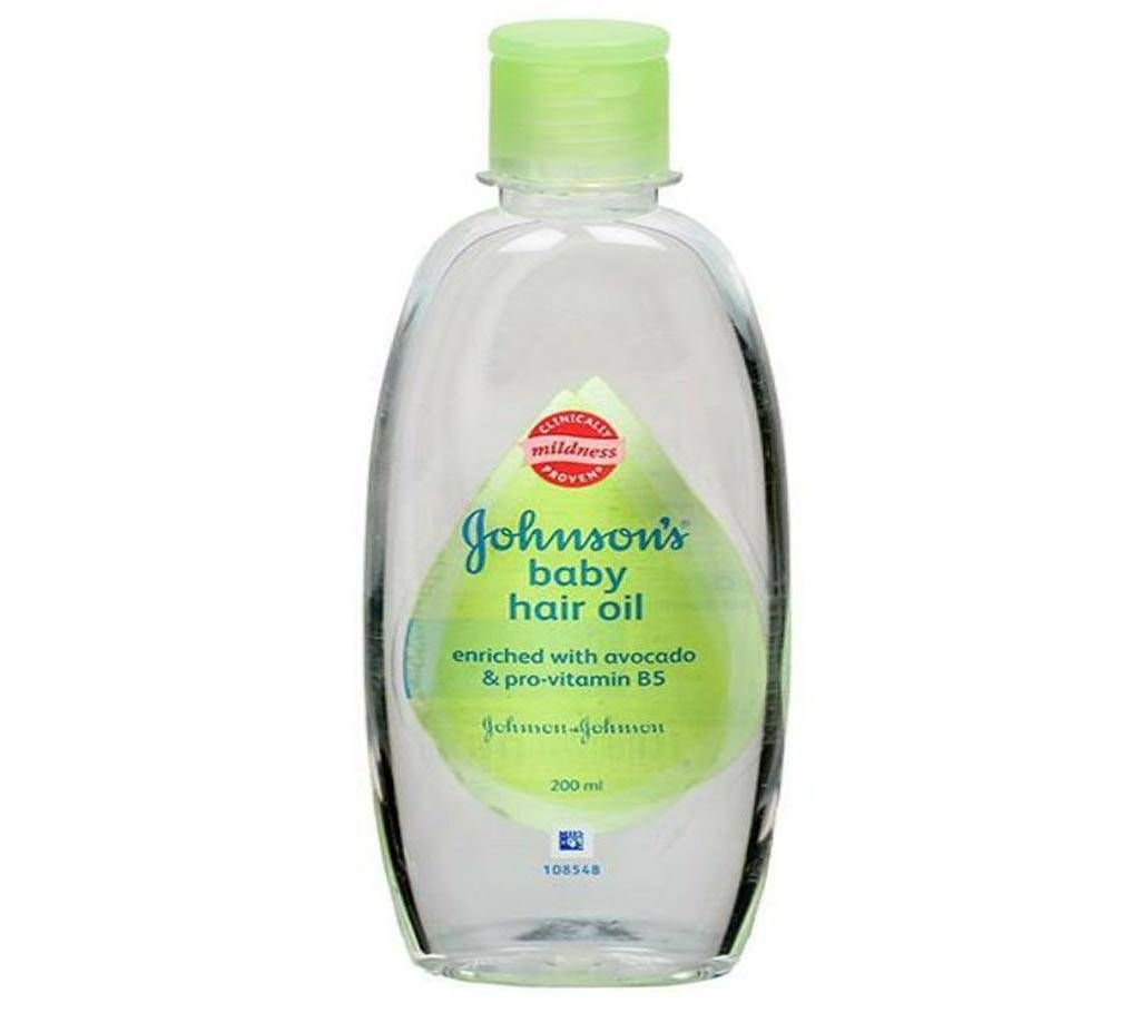Johnsons Baby hair Oil enriched with avocado & pro-vitamin B5 200ml-India