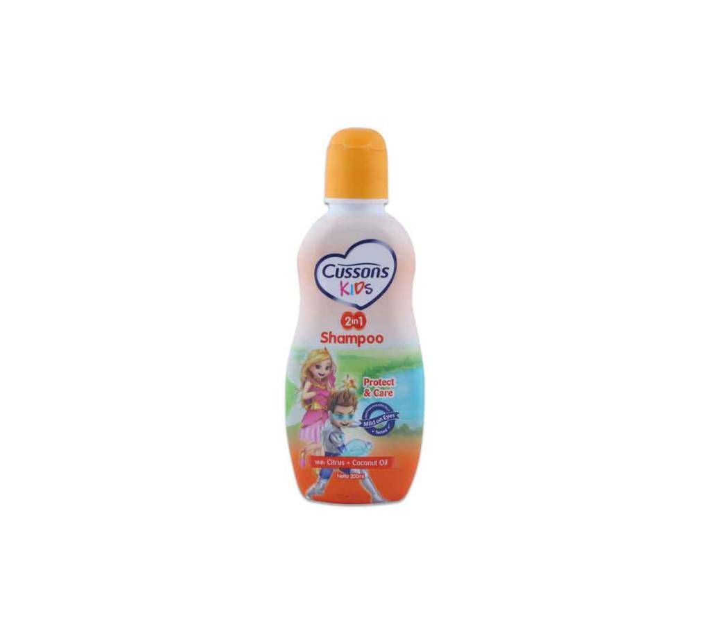 CUSSONS KIDS Shampoo - Protect And Care With Citrus and Coconut Oil 200ml (Indonesia)