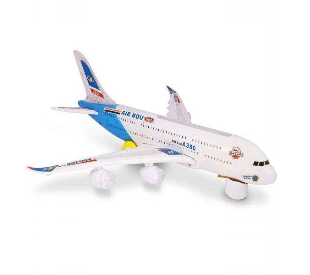 Electric Battery  Operated Big Size Airbus A380 Aero plane with LED Lights and Music for Kids - WAT