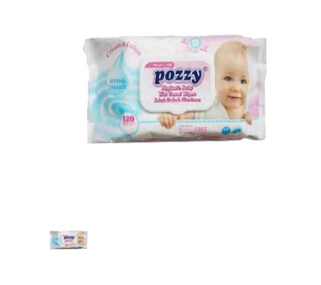 POZZY baby wet wipes- 120 pcs