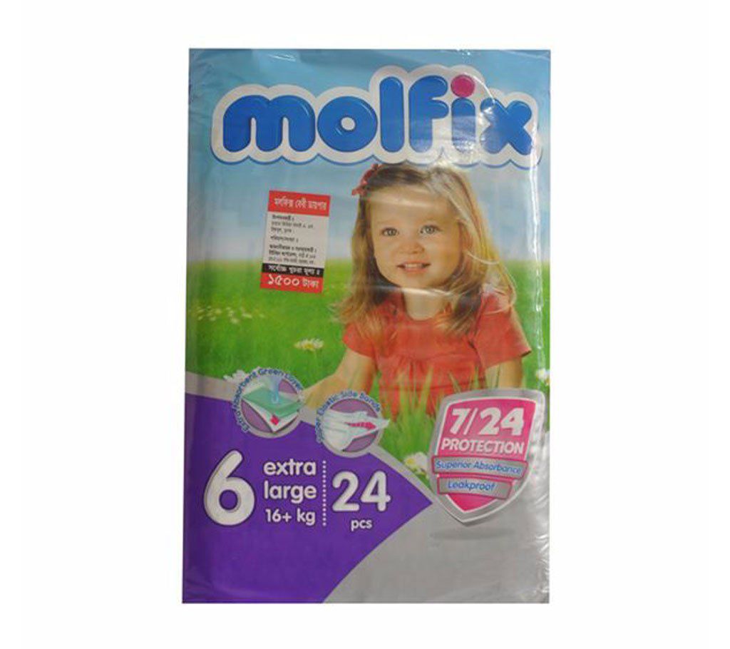 Molfix Baby Diaper 6 Extra Large (24pcs)