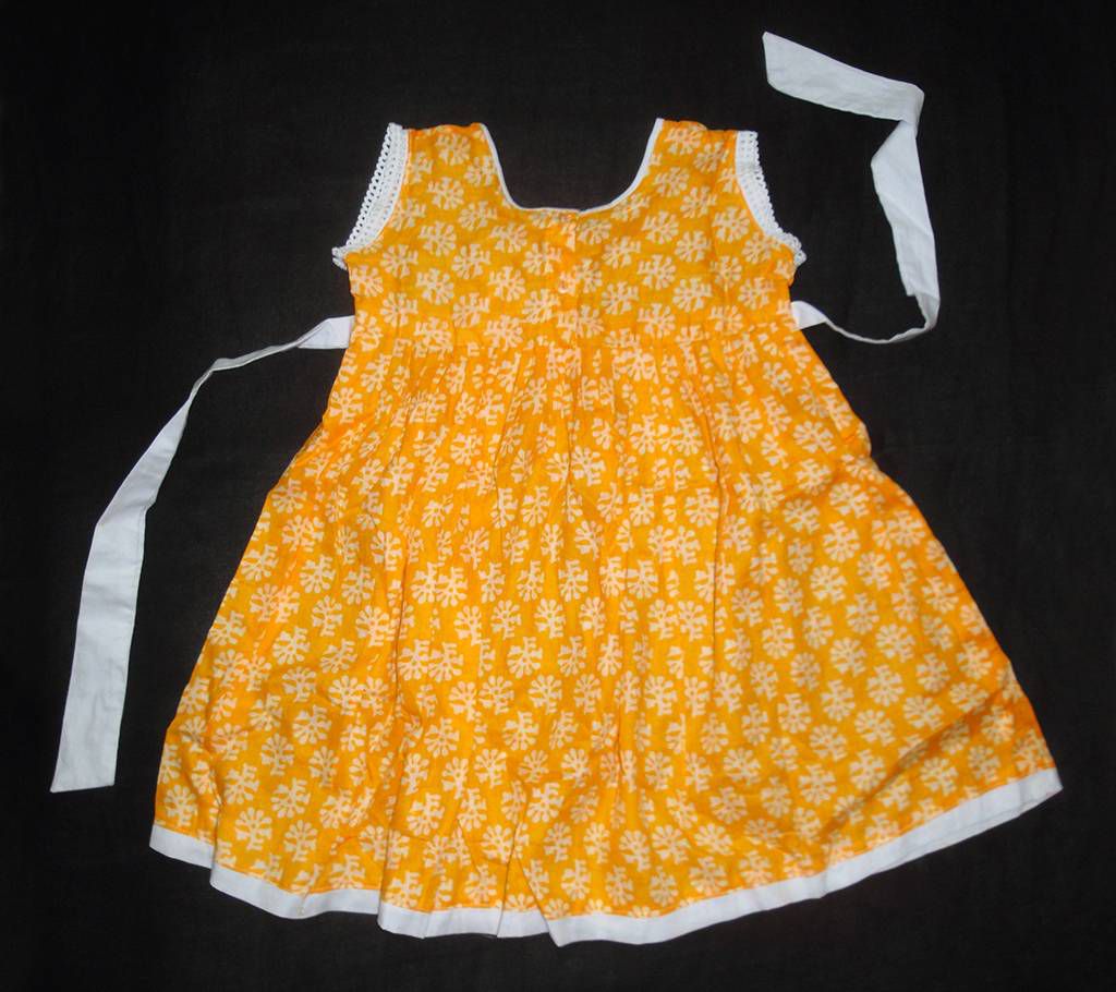 Yellow Printed Cotton Frock