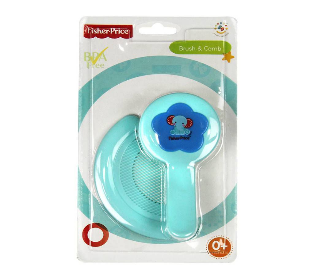 Fisher-Price Elephant  Sky Blue Color Brush & Comb