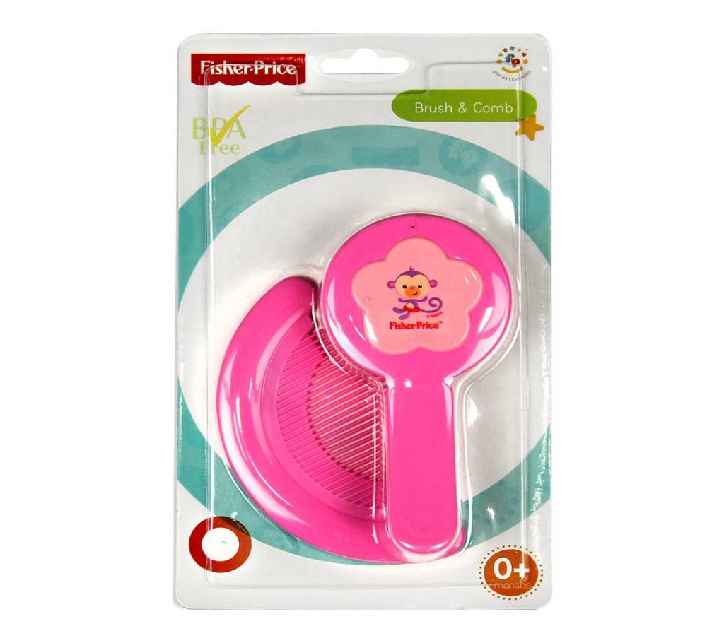 Fisher-Price Monkey Pink Color Brush & Comb