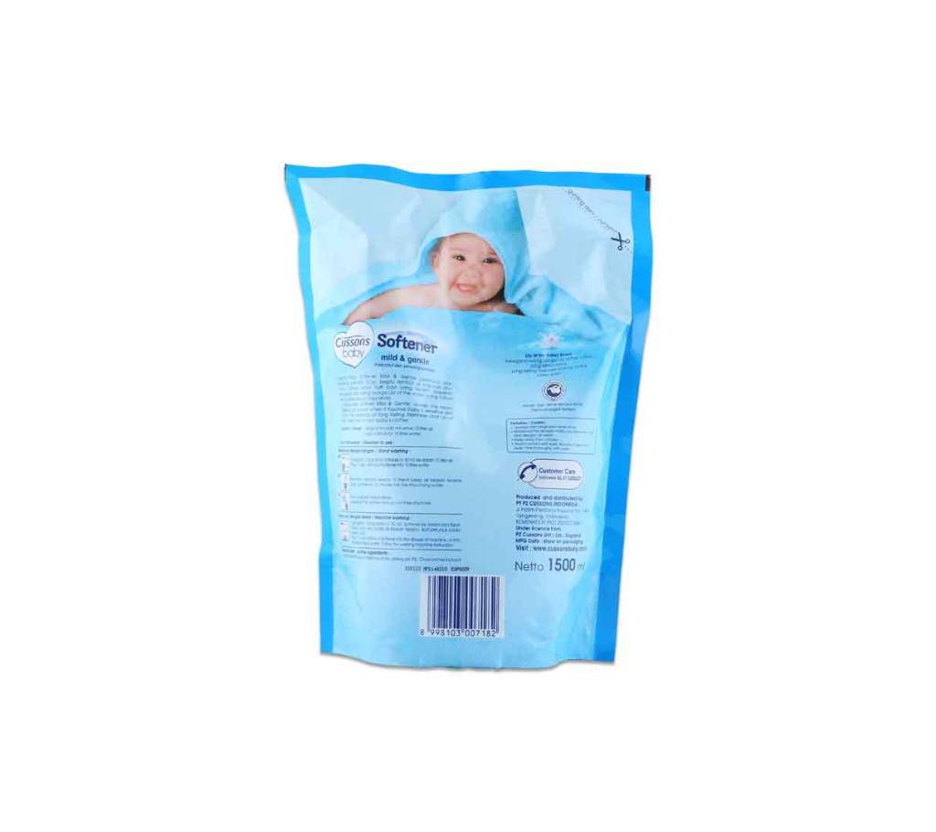 CUSSONS BABY Softener Mild And Gentle 1500 ML (POUCH PACK) - Indonesia 