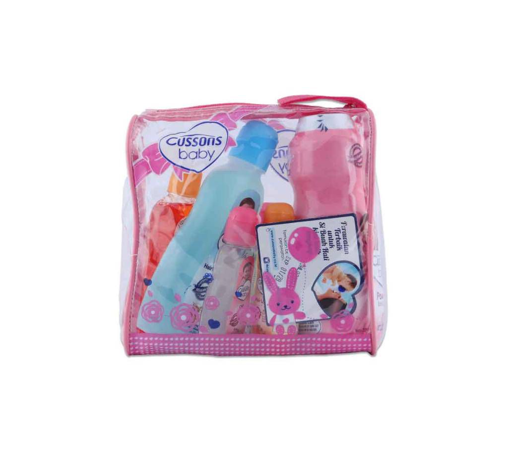 CUSSONS BABY Baby Travel Pack Pink 7 PCS SET - Indonesia 