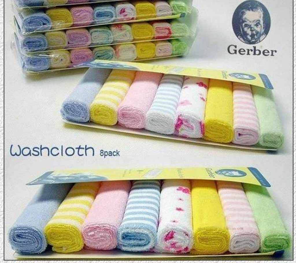 Gerber Baby WASHCLOTH- 8 pieces 