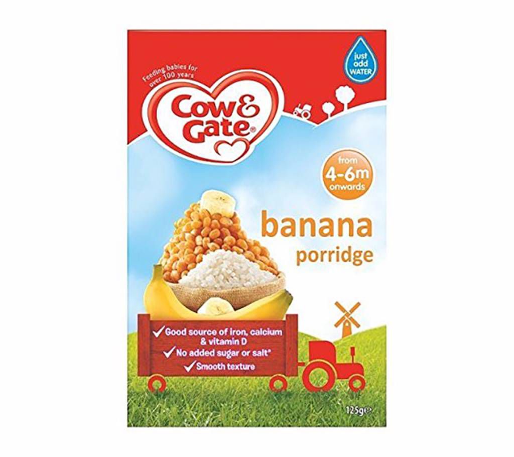 Cow & Gate Banana Porridge 4m+ 125g UK