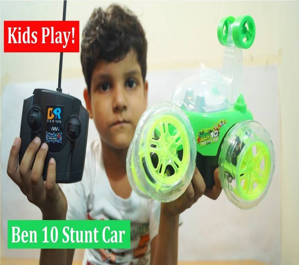 Ben10 Stunt 360 Degree Remote Control Car for kids (Green)