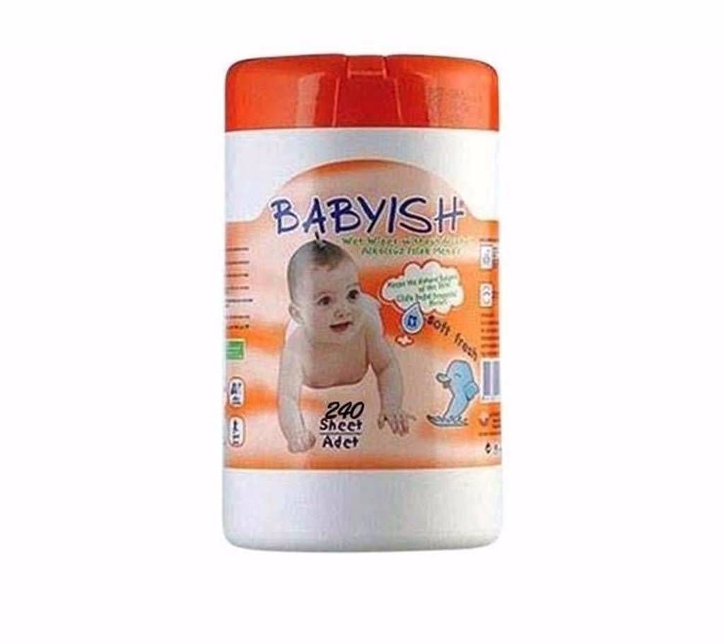 Babyish Wipes Soft and Fresh Wet Tissue - 240 sht