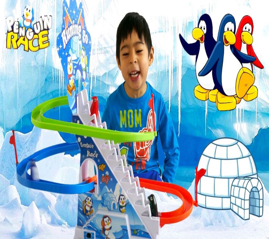 Liberty Imports Penguin Race Slide Running Go with Sounds