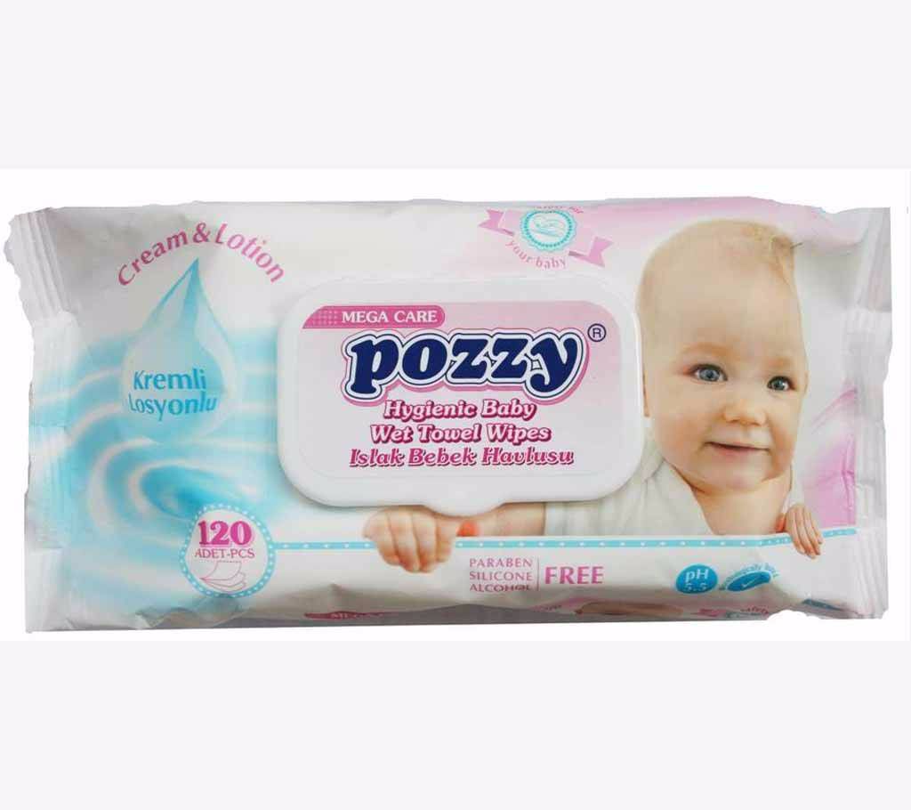 Pozzy Baby Wet Towel Wives - 120 Piece
