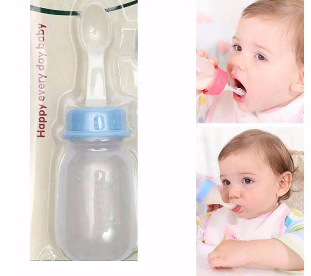 Soft silicone baby feeding bottle