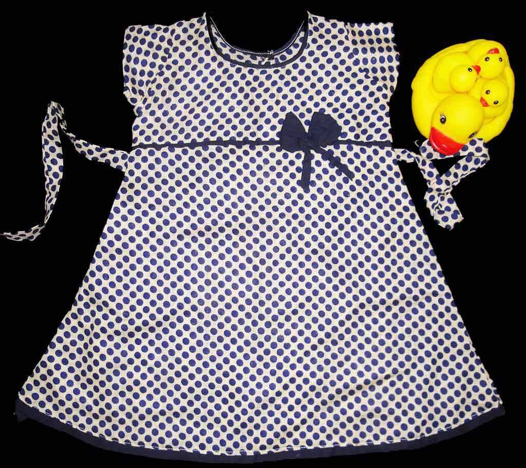 ball printed cotton frock 
