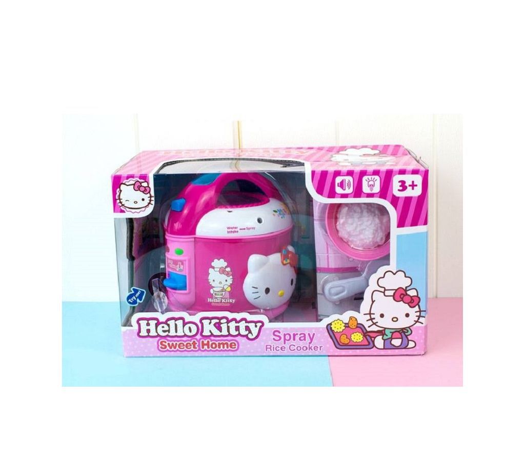BABY GIFT HELLO KITTY RICE COOKER WITH COOL STEAM SPRAY PRETEND PLAY TOYS