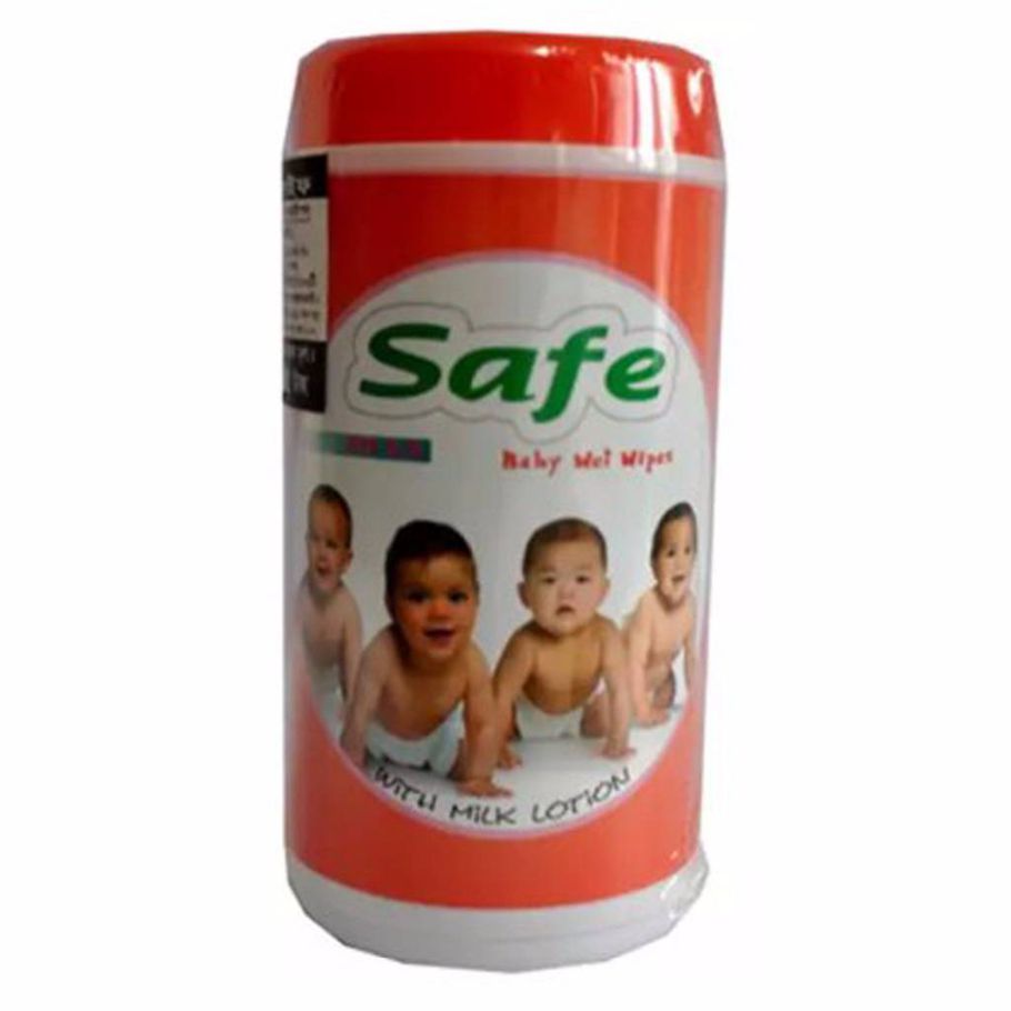 Safe Baby Wet Wipes Cylinder- 80 pcs