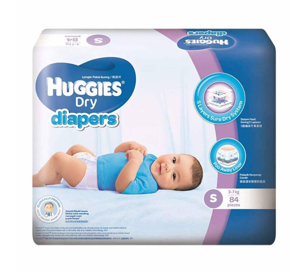 HUGGIES DRY - Diapers (3-7kg) 60 Pieces
