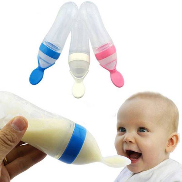 Baby Training Bottle Spoon-Blue-1pc