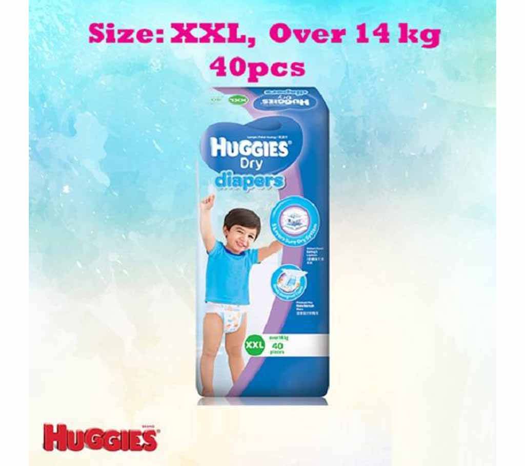 Huggies Dry Diapers XXL 14+Kg 40pcs