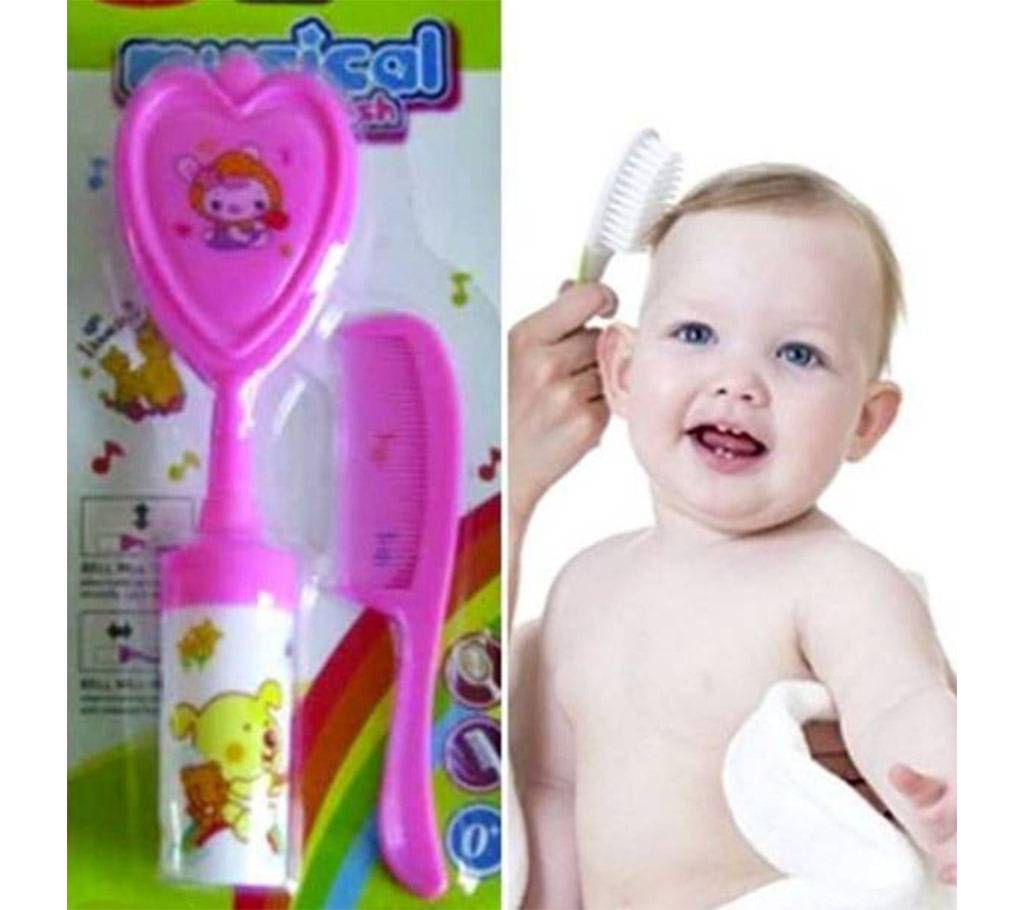 Infant hair Brush with Comb 
