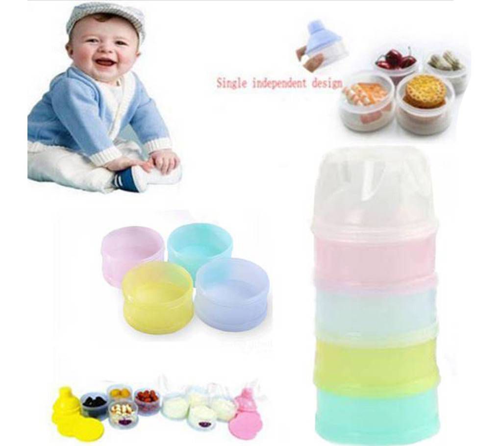 Layer Travel Food Storage Box For Baby - Multi Color