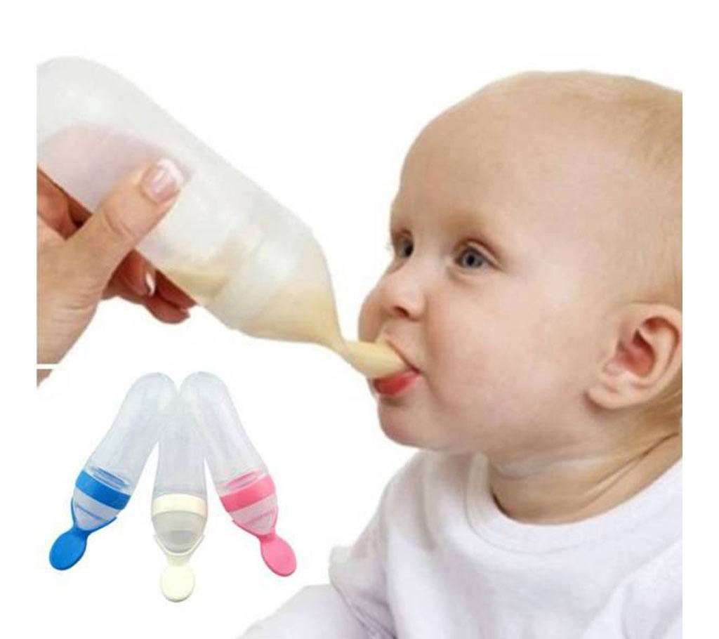 Silicone Cereal Bottle with Feeding Spoon