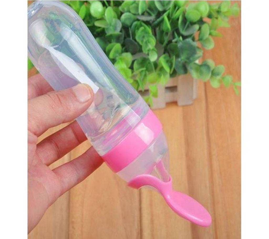 Silicone Cereal Bottle with Feeding Spoon