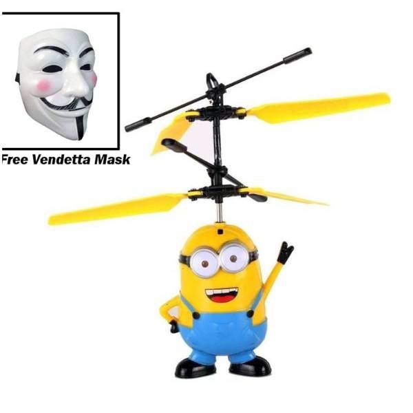Flying Minion Helicopter Kids Toy with Vendetta Mask