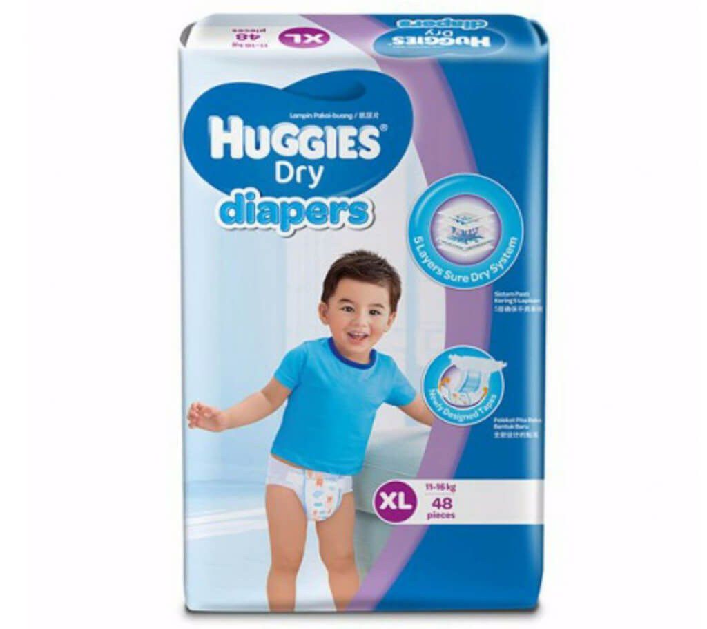 Huggies Dry Diapers -XL-(11-16kg) 48pcs