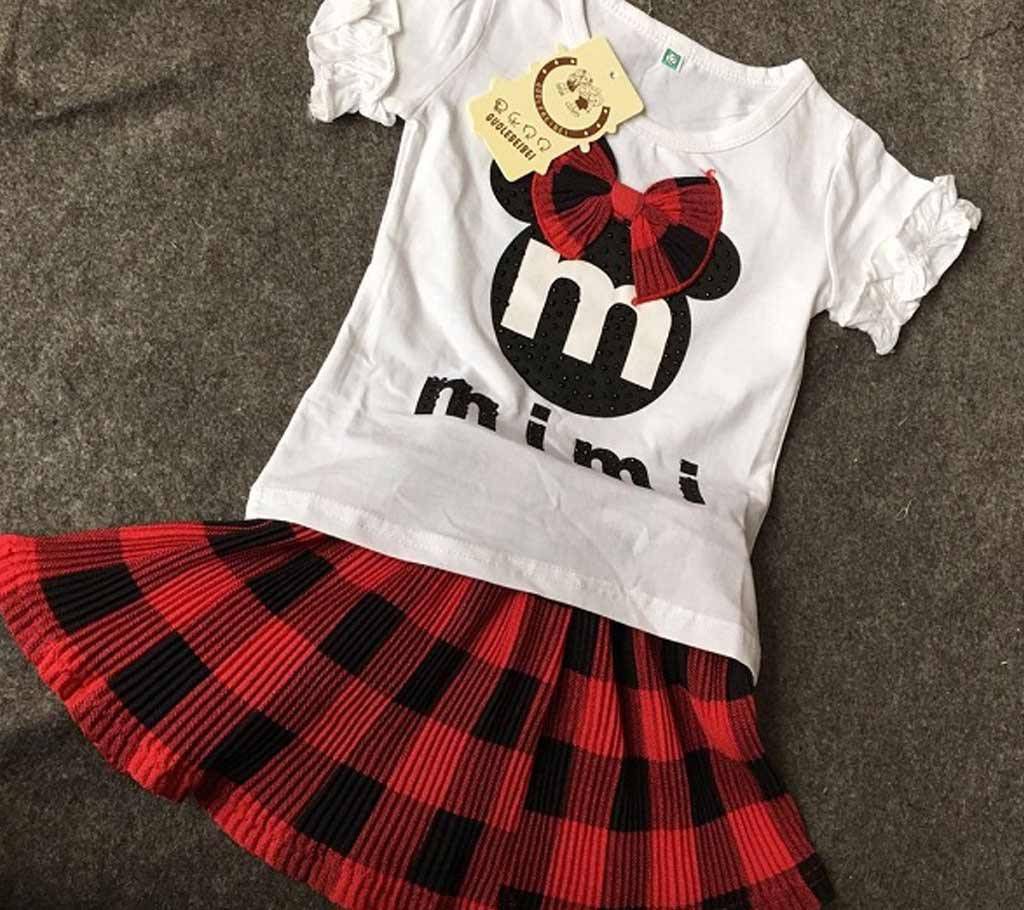 Girl T-shirt with Dress