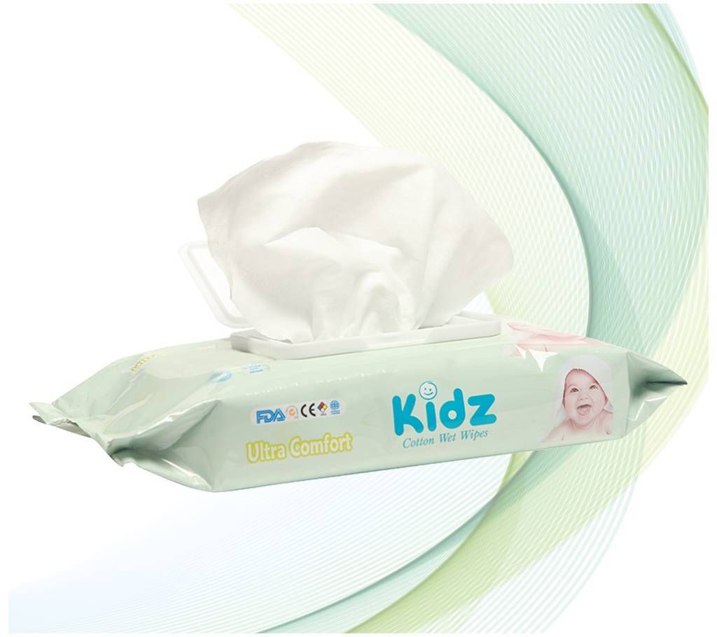 Kidz Cotton Wet Wipes (56 pcs)