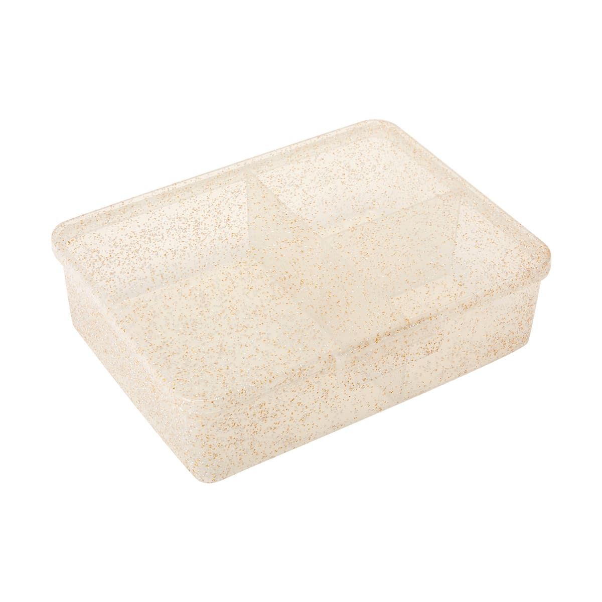 Click 2.2L Glitter 3 Section Food Box