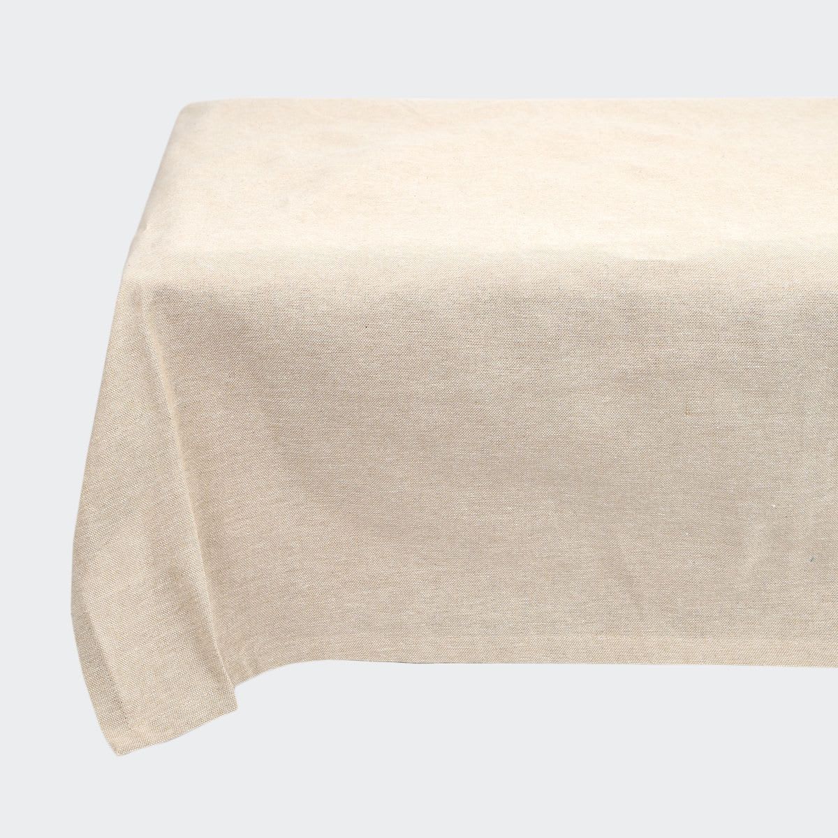 Beige Linen Look Extra Large Tablecloth