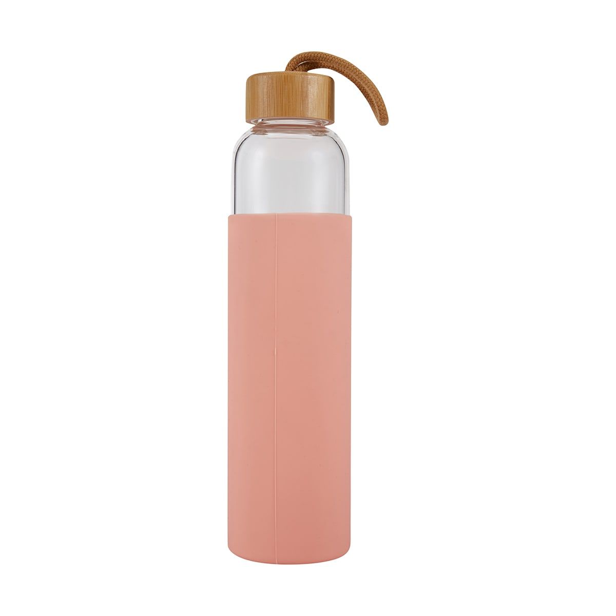 650ml Coral Glass Bottle with Silicone Wrap