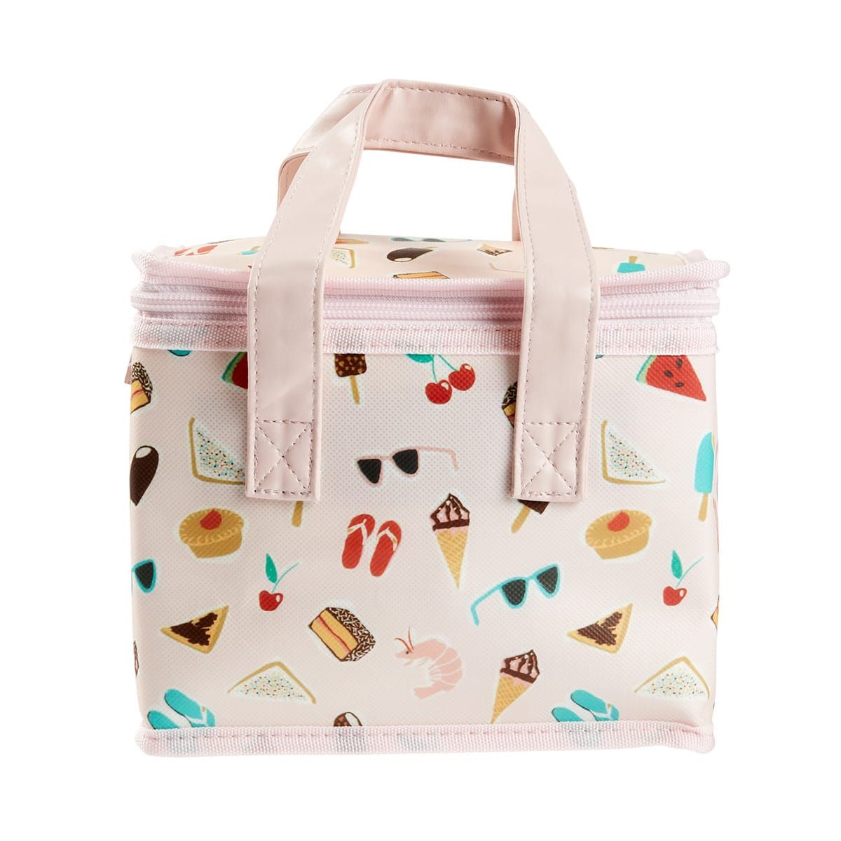 Food and Fun Icons Insulated Collapsible Lunch Bag