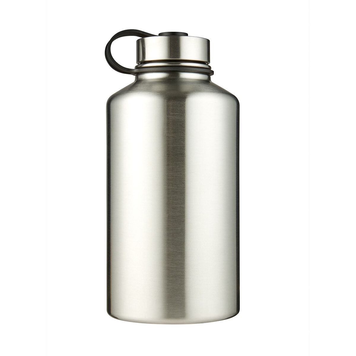 1.9L Silver Double Wall Insulated Drink Bottle