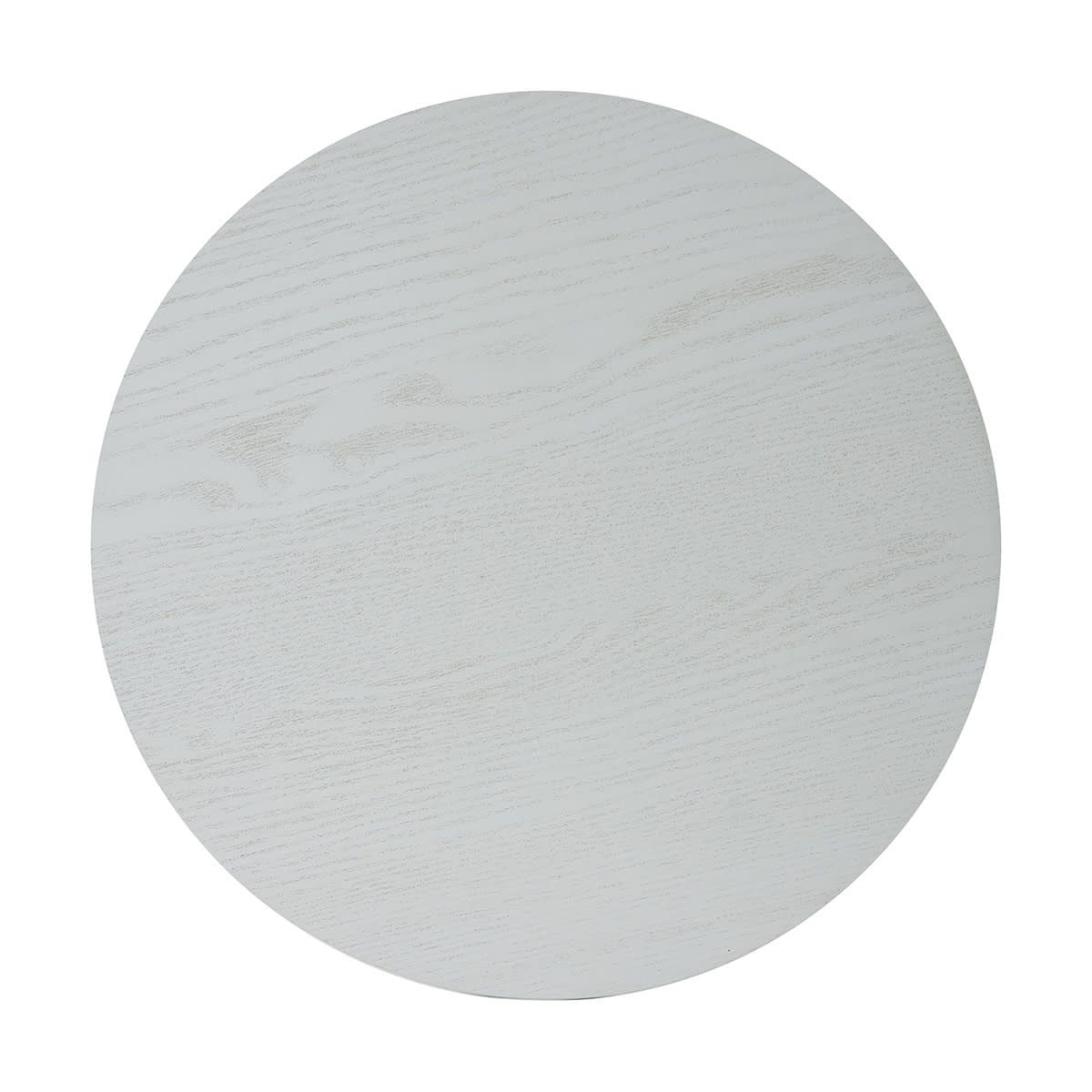 Grey & Natural Look Reversible Round Placemat